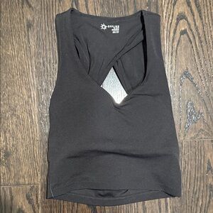 OPIUM Classic Black V-Neck Crop Top